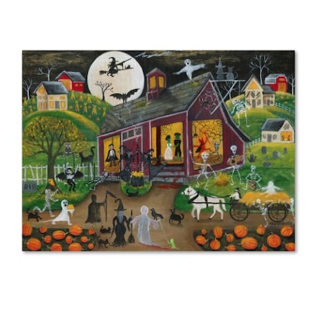 Cheryl Bartley 'Ho Down Barn Dance Halloween' Canvas Art,18x24
